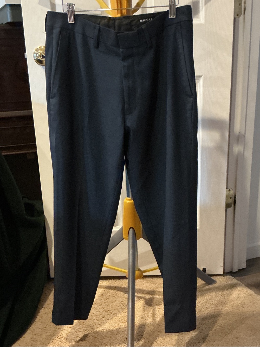 Haggar Men's Dark Navy Dress Pants